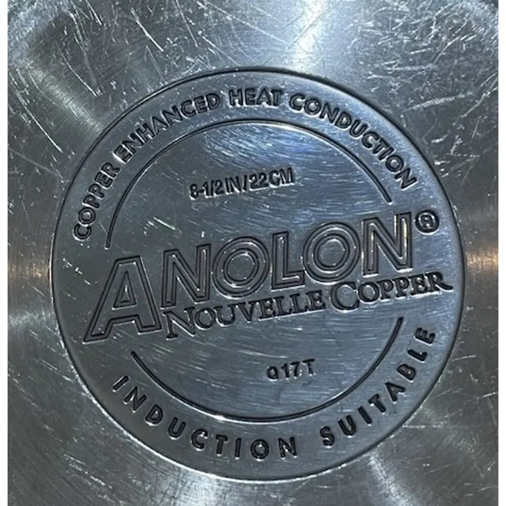 Anolon Nouvelle 5 Ply Copper Core Induction Suitable Skillet Frying Pan 8.5 Inch